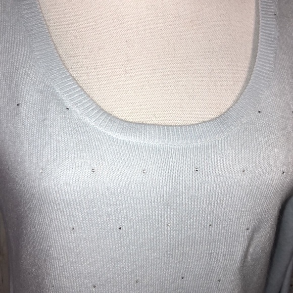 Debbie Morgan Embellished Blue Moon Scoop Neck Long Sleeve Sweater S/M NWT - Picture 2 of 13